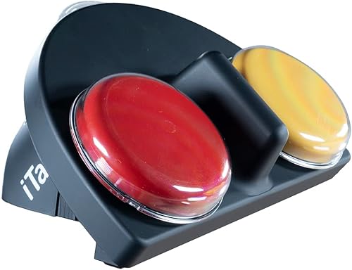 AbleNet iTalk2 - Dispositivo portátil generador de voz AAC para comunicación no verbal con dos botones de mensaje - Dispositivo de comunicación AAC