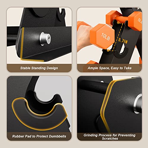 Akyen Dumbbell Rack, Weight Rack For Dumbbells Compact A-Frame 3-Tier Home Gym Space Saver #TOP5