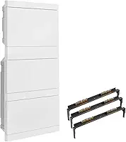 Kit Quadro Distribuição Embutir para 36 Disjuntores e 3 Barramentos Strahl