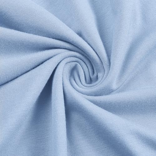 Image of HNG 2 Piece Pajama Sets for Women Button Up Summer Short Pj Set for Women Pj Sets Light Blue, S