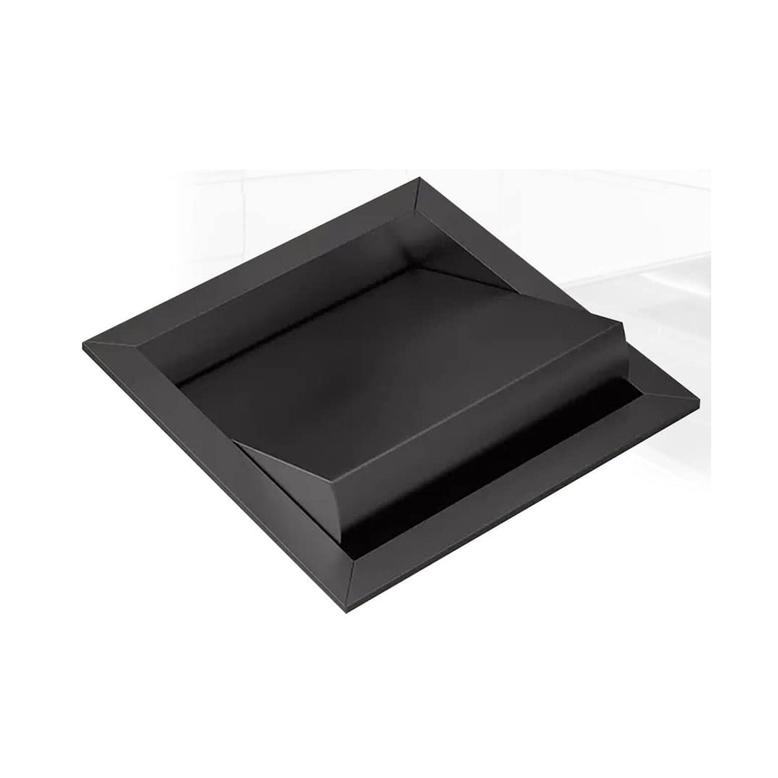 DFGHNBVC Countertop Trash Bin Lid 304 Stainless Steel Balance Flap Lid Trash Can Lid Trash Grommet 360° Rotation Swing Waste Chute Cover,Nero