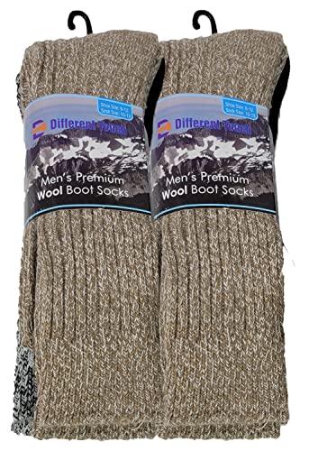 Different Touch 6 Pairs Men Wool Knitted Premium Winter Thermal Boot Socks3