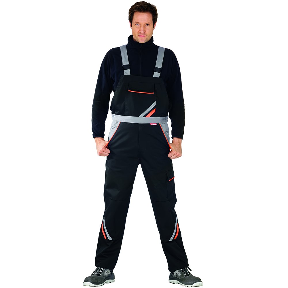 Planam Visline Peto Visline tamaño 52 en negro/naranja/zinc Unisex adulto