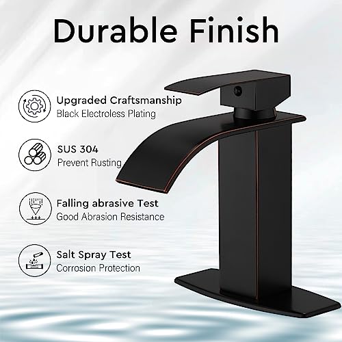 Besy Bronze Waterfall Bathroom Faucet thumb #7