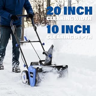 SOYUS 40V Snow Blower Cordless - 20-Inch Electric Snow Blower with Brushless Motor & Dual LED Lights, Efficient Snow Shovel for Driveways and Sidewalks (2 x 4.0Ah Batteries & Dual Charger Included)