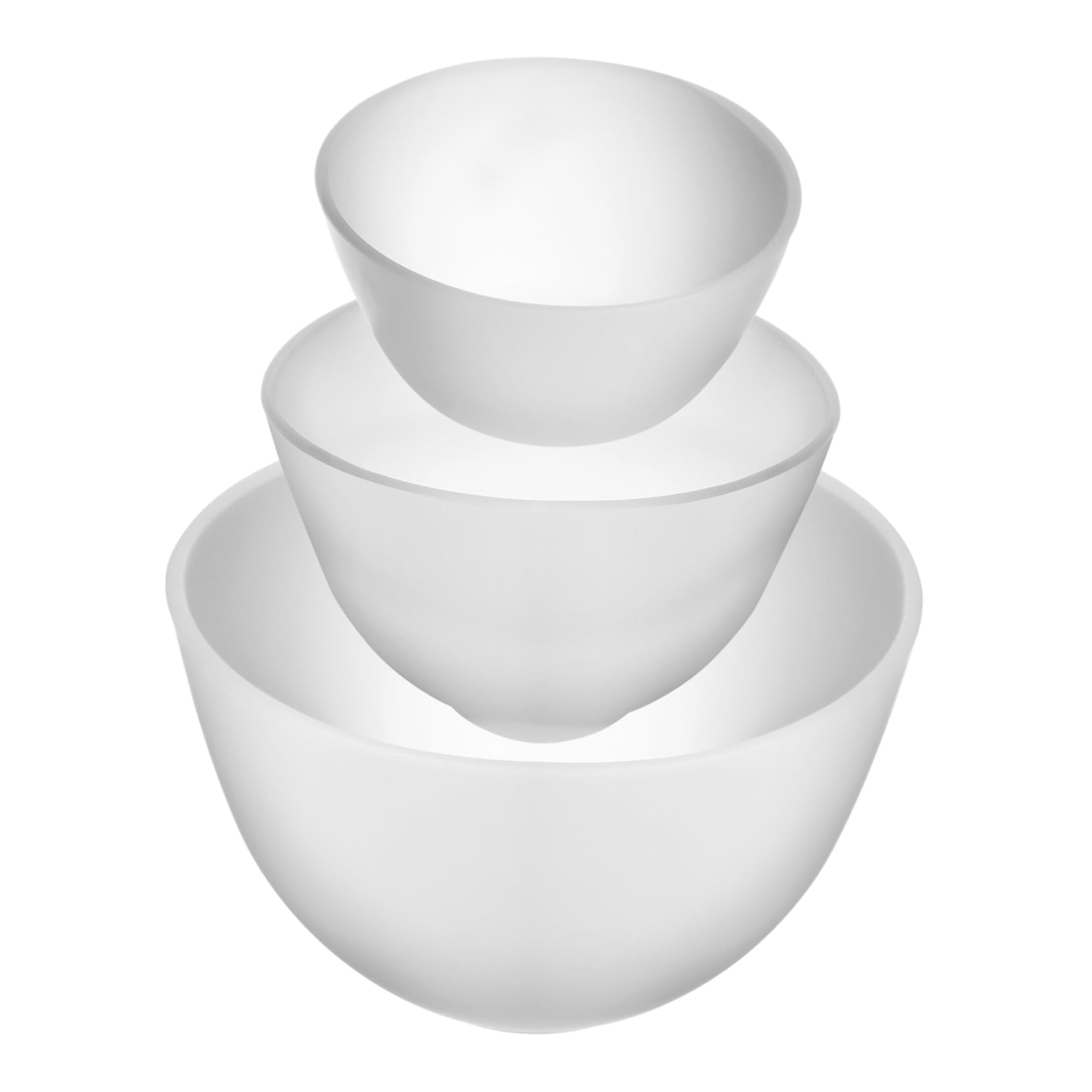 Ipetboom Diy Face Mixing Bowl: 3Pcs Face mask Bowl Facial Mud Bowl - Silicone Bowl Cosmetic Beauty Tool for Women Home Salon Spa Face Skin Applicator Bowl (White)