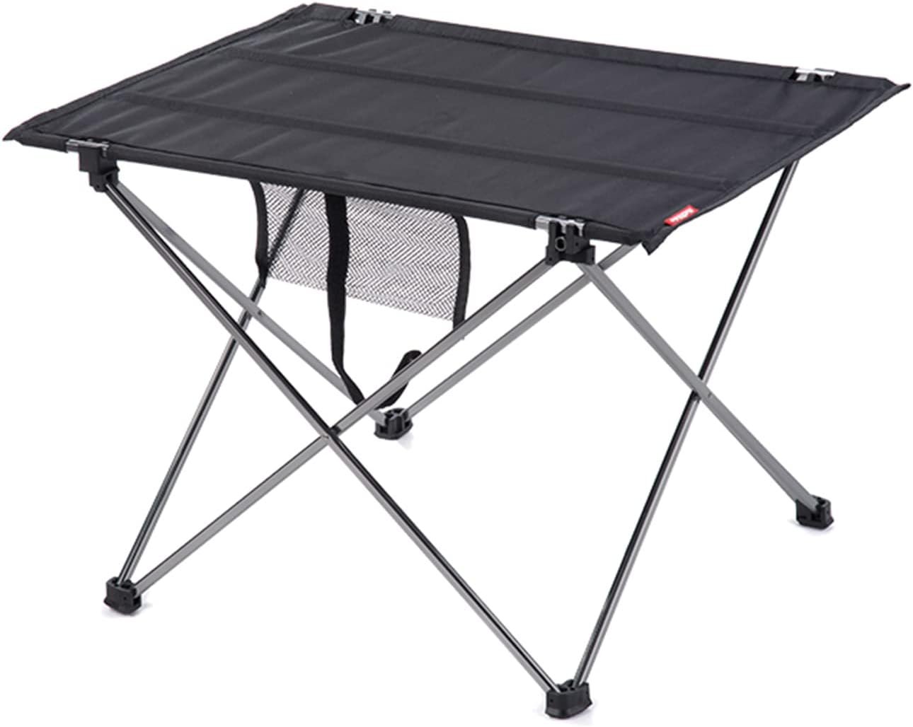 Portable Folding Camping Table 1 Pack, Folding Side Table Aluminum Splicable Picnic Table for Outdoor Cooking, Hiking, Travel, Picnic,Black,S