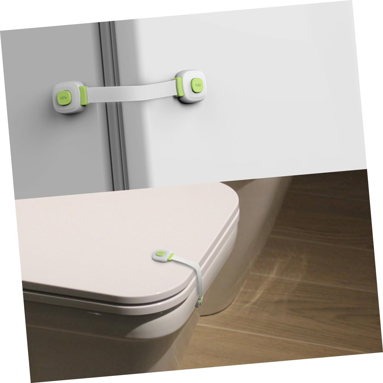 4pcs Boy Girl Safety Strap Locks Easy Installation Childproof Cabinet Locks with Adhesive Backing No Tools Required