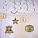 60th Birthday Decorations for Men Cheers to 60 Years Banner Swirls Kit for Women 60th Birthday Party Decorations