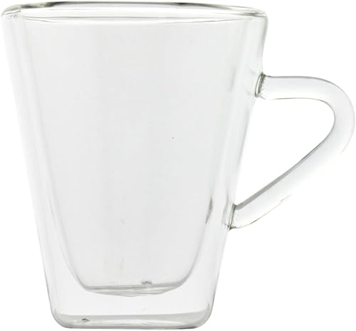 Luigi Bormioli Thermic - Juego de 2 vasos de doble pared, 3.5 onzas, color espressino