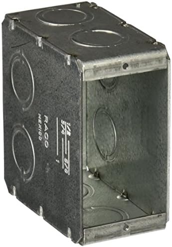Hubbell-Raco 8695 3-1/2-Inch Deep 1 Gang Welded Masonry Electrical Box ...