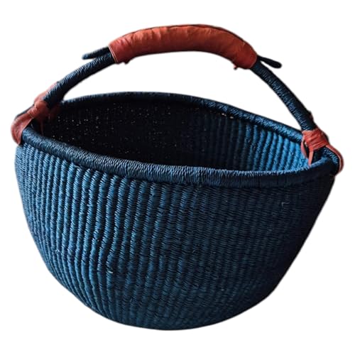 Großer Bolga Rundkorb 30 x 30 cm – Original aus Ghana – Handgefertigt...