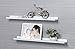 O&K FURNITURE Picture Ledge Wall Shelf Display Floating Shelves (White,31.5