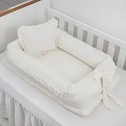 Ninho Redutor de Berço Moisés para Bebê Menino e Menina Comfort Clean Pérola
