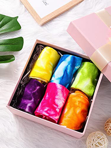 Satinior 6 Pairs Tie Dye Socks Colorful Tie Dye Low Cut Socks No Show Socks Tie-Dye Invisible Socks For Women Men Teens Kids, Yellow, Green, Rose Red, Orange, Blue And Purple, One Size #TOP6