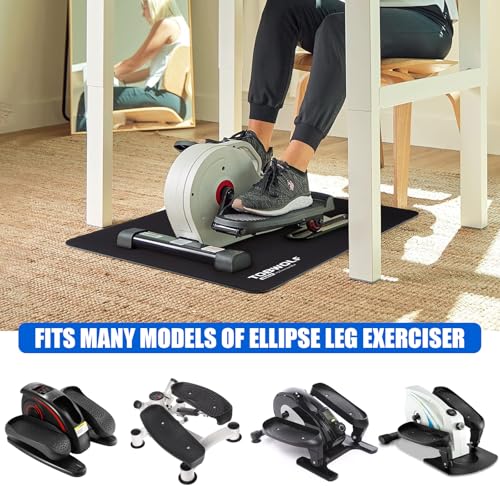Image of TOBWOLF Non-Slip Workout Mat for Ellipse Leg Exerciser, Ellipse Machine Mat, Exercise Mat for Under Desk Ellipticals, Suitable for Electric Seated Foot Pedal Exerciser, Stability & Floor Protection