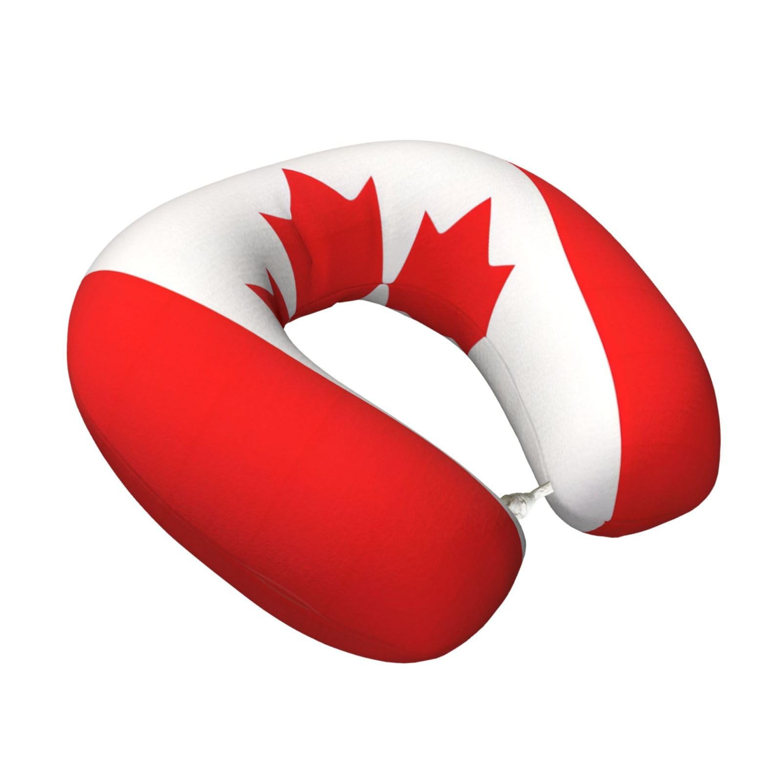Yyoretp Canadian flag Print Travel Pillow Pure Memory Foam Neck Pillows Portable Headrest for Airplane