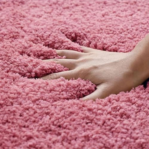 Image of 4x6 feet Soft Area Rug for Living Room and Bedroom, Modern Indoor Floor Carpet with Non-Slip Backing, Comfortable Decorative Home Decor Rug, Easy Clean & Durable- (3D Pink C, Rectangular)