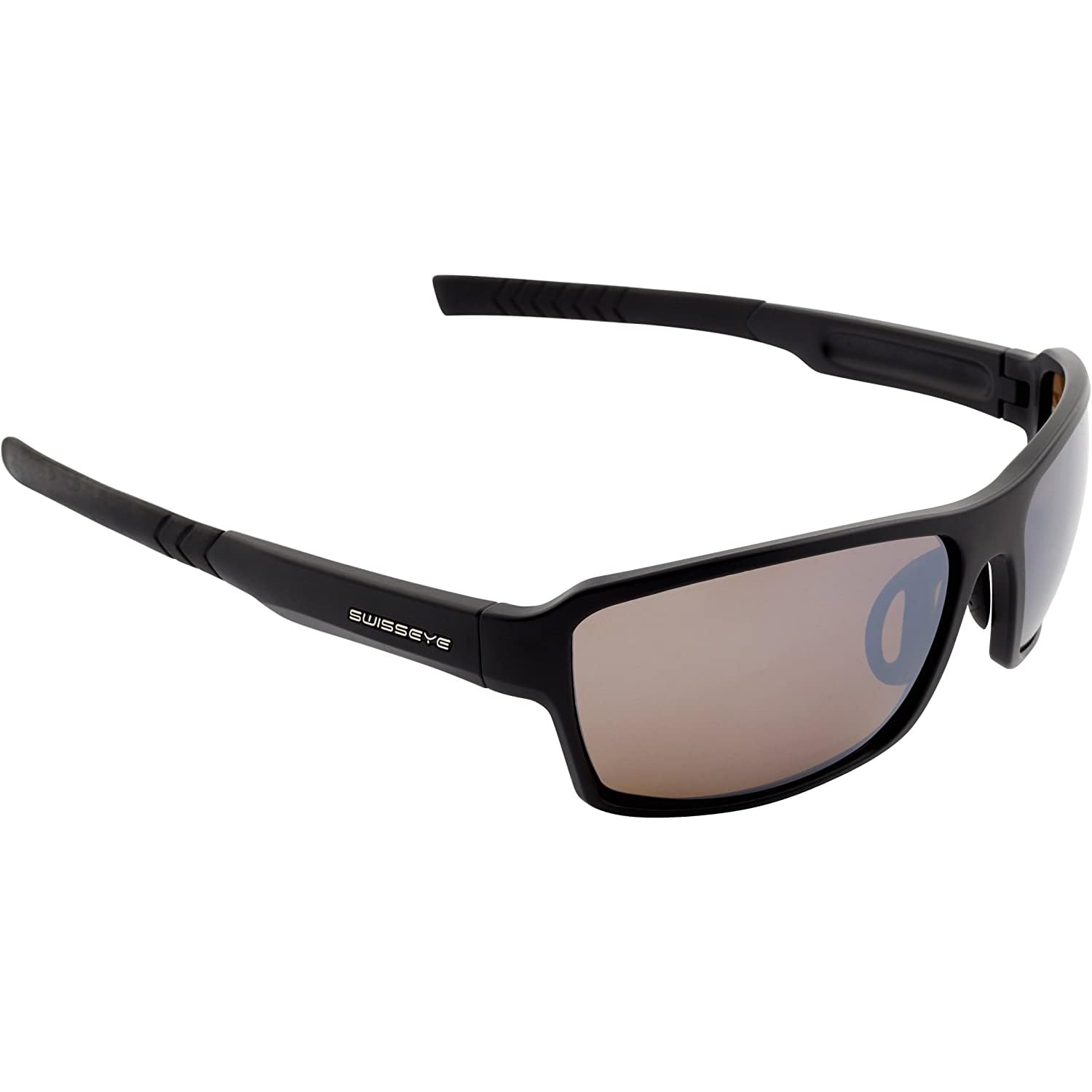 SWISSEYE Freestyle - Occhiali sportivi (100% protezione UVA, UVB e UVC, materiale anti-scheggiatura, zona del naso e estremità di stiratura, gommati, anti-appannamento, con sacchetto in microfibra,
