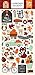 Echo Park Paper Company MFF187021 My Favorite Fall 6x13 Accents chipboard, Orange, red, Teal, Black, Green, tan