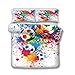 Saibangzi 3D Fútbol Juego de Cama Estilo Deportivo Blanco Azul Naranja Púrpura...