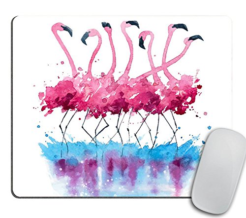 Flamingos Watercolor Painting, Animal Mouse Rubber Pad #TOP25