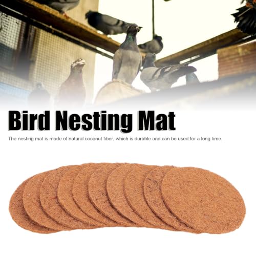 Image of 10Pcs Bird Nesting Mat Pigeon Breeding Eggs Mat Dry Grass Mattress Nesting Pads Comfortable Bedding for Birds Pigeons Chicken
