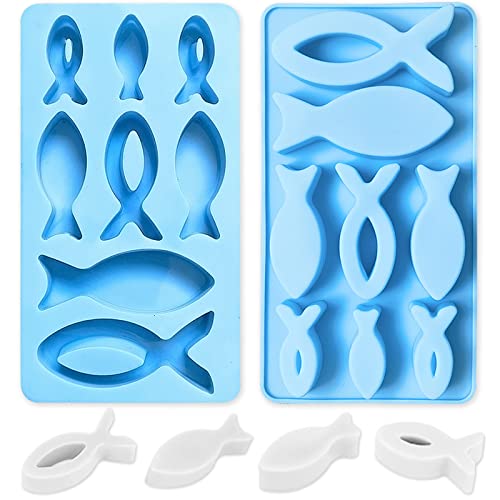 Stampo In Silicone Per Pesci Rhsemi - 2 Stamp Con 16 Forme, Per Cioccolato, Ghiaccio, Resina, Alimentare - Foto 11
