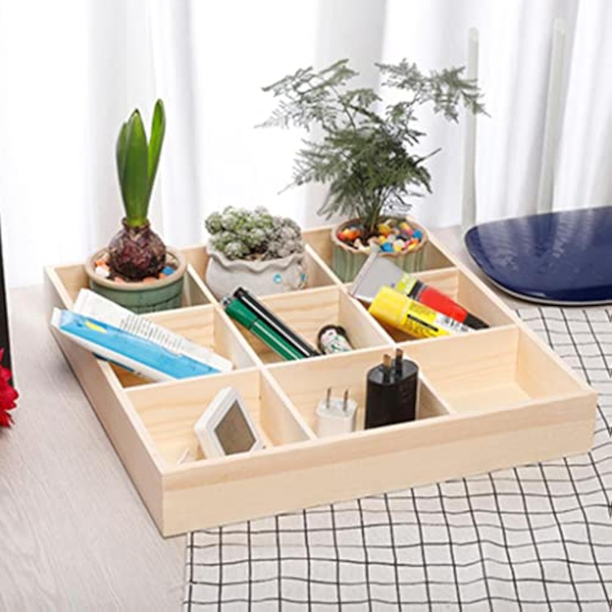 Solid Wood Drawer Organizer Jewelry Tray