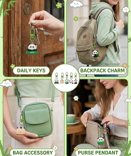 Image of 6 PCS Aesthetic Keychain, Cute Butterfly Bag Charms for Girls, Alloy Metal Key Chain Set with Six Pieces