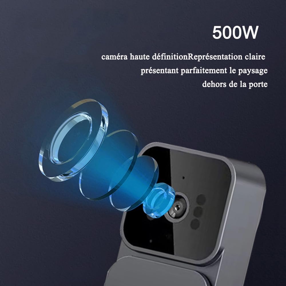 Videoportero Inalámbrico 4.3" IPS Cámara HD Visión Nocturna Infrarroja Audio Bidireccional