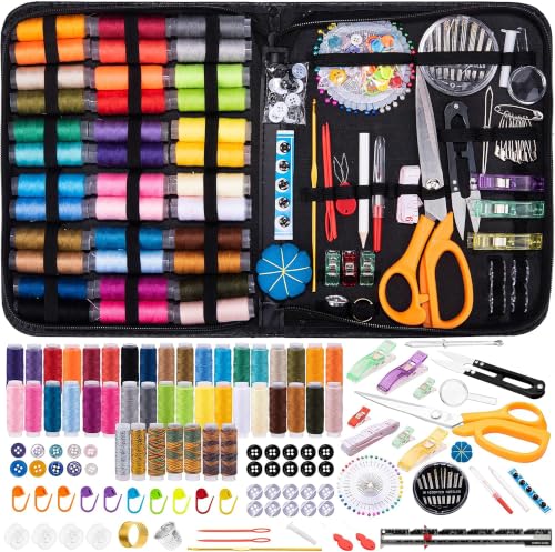 HOUSEEIGHT Professional Sewing Kit - Over 200 Pcs Premium Needle