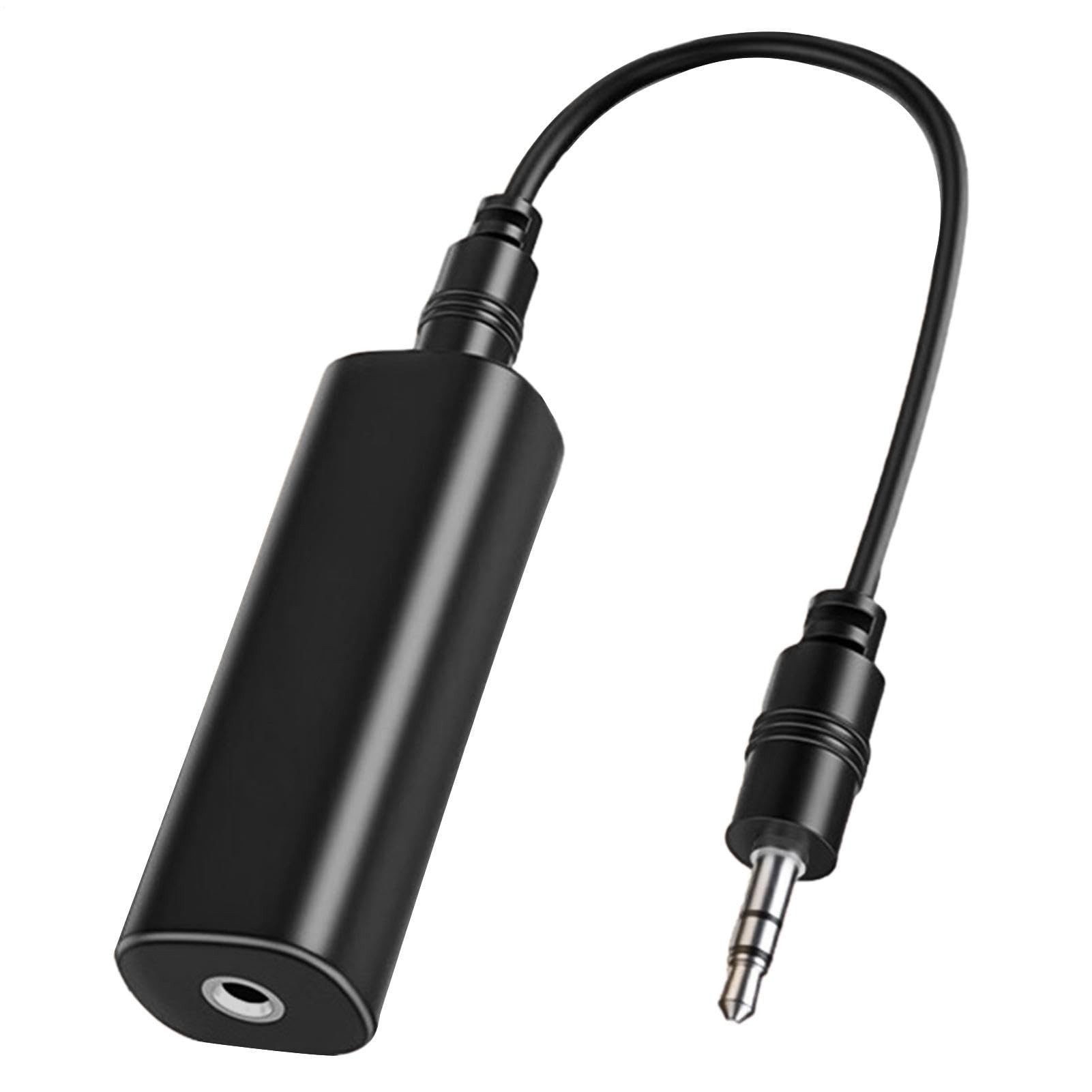 Izolator szumów Ground Loopss, czarny filtr szumów audio, do wszystkich kompaktowych tłumików do samochodów Stereo, domowego audio i systemów głośników, eliminuje układ elektryczny, 2,36 x