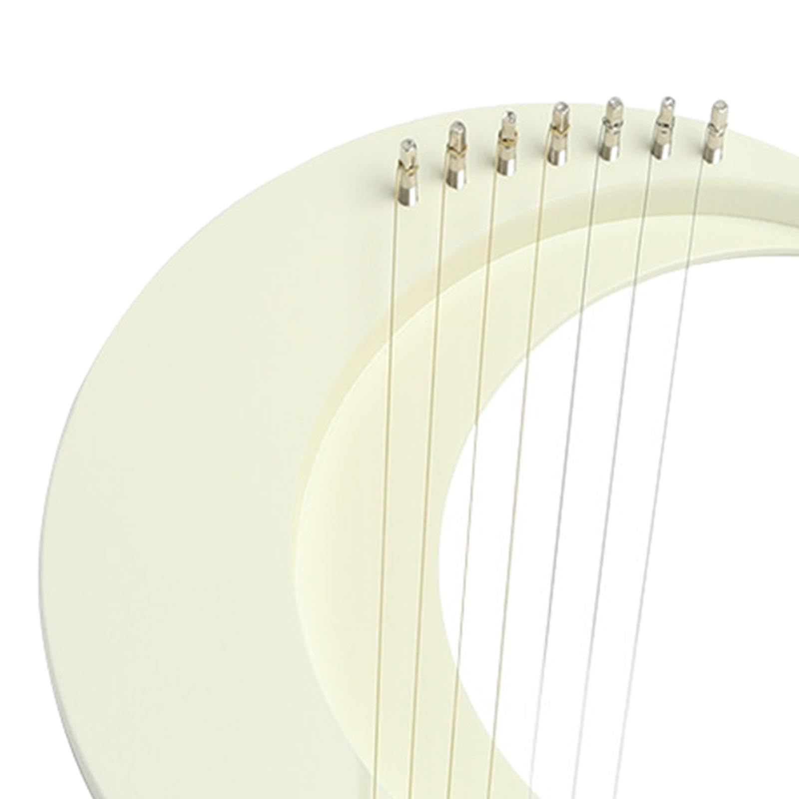 Colcolo Lira Arpa 7 Cuerdas Instrumento Musical de Madera con Llave de Afinación Inspiración Diseño Clásico Adecuado para Adultos Regalo Musical