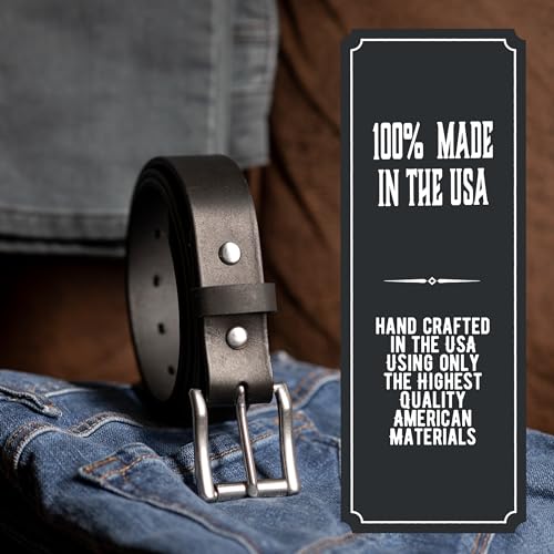 Made in USA - Full Grain Leather Belt For Men | The Icon | 1 1/4" Men's Leather Belt4