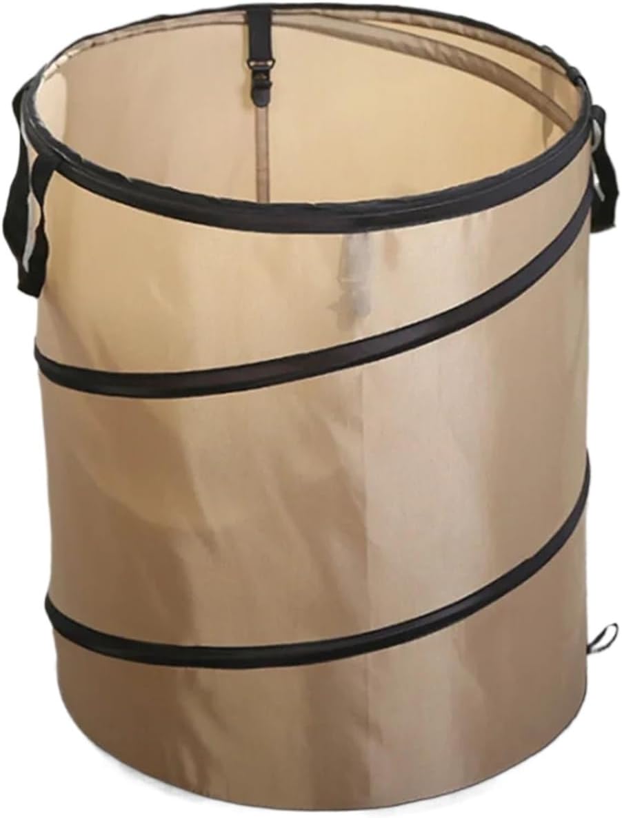 Garden Waste Bag,Garden Leaf Bag, Collapsible Container Leaf Trash Can Reusable Portable Waterproof Waste Home Outdoor Yard Gardening Bag Garden Garbage Storage Garden Waste Bags(Dark Green)