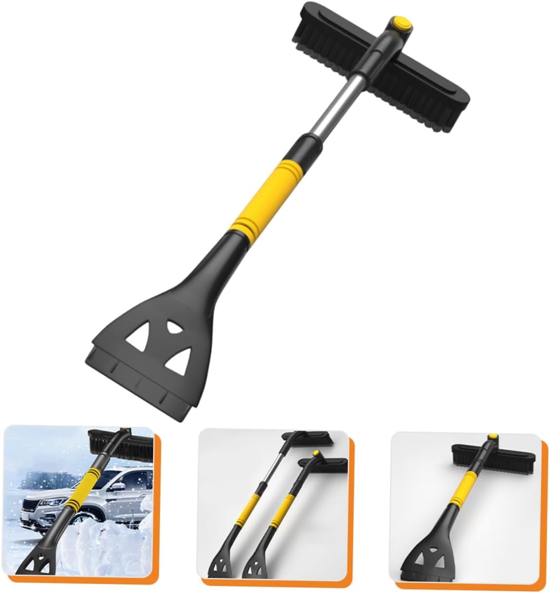 Toddmomy Professional Car Snow Tools Extendable Ice Scraper Brush Car Window Snow Remover
