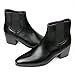 Classic High Heel Heighten Side Zipper Chelsea Boots for Men Fashion Pointed(Black,11)