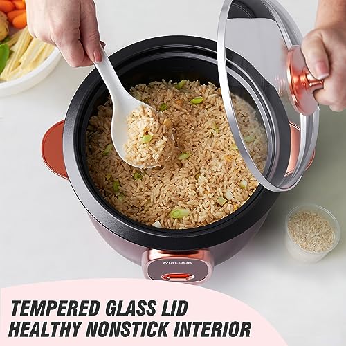 Macook Rice Cooker & Steamer (5 Cups, 1 Liter), Small Rice Cooker with Non-Stick Coating, One-Touch Operation, Automatic Keep-Warm, Perfectly Cooks Various Rice, Meat, Noodles, or Soup - Image 5