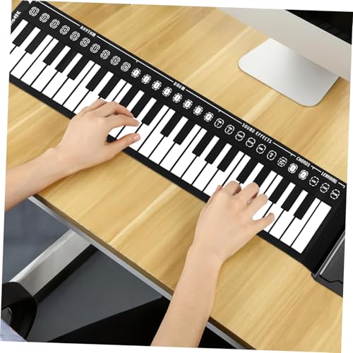 TOYANDONA 49 rouleau de piano clavier électrique piano pliant piano pour enfants piano portable clavier portable piano électronique roulé à la main piano roulé à la main Gel de silice Black - Les Beatles, Paul McCartney, John Lennon, RIngo Starr, George Harrison TOYANDONA 49 rouleau de piano clavier électrique piano pliant piano pour enfants piano portable clavier portable piano électronique roulé à la main piano roulé à la main Gel de silice Black – Image 7
