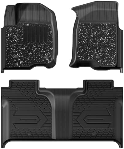 3W Floor Mats For 2019-2025 Silverado/Sierra 1500/2500/3500 Crew Cab - TPE, 3-Piece
