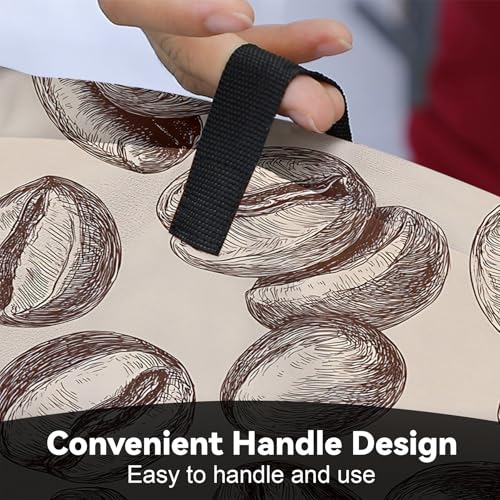 Image of Universal Coffee Maker Cover, Durable Polyester Lightweight Long-Lasting Dustproof Cotton Blend Appliance Protector for Kitchen Countertops (Browns and Tans)