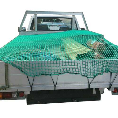 Cargo Net With 15Pcs Hooks And Elastic Strap 4.9x7.2ft / 6.5x9.8ft / 8.2x11.5ft Cargo Net Heavy Duty Bungee Cargo Net Cargo Net 4.9x7.2ft / 6.5x9.8ft / 8.2x11.5ft For Pickup Truck Trailer Bed With