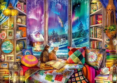 Ravensburger Winter Reading Nook 1000 piece Jigsaw Puzzle for Adults and Kids Age 12 and Up