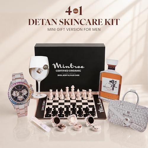 Image of Mintree 4 in 1 Coffee Detan Skin Care Kit for Hydrating skin, Gift set for Men