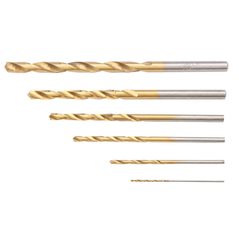Mini 60Pcs High Speed Steel Plating Drill Bits Tool Great for Most Drilling Jobs and Materials