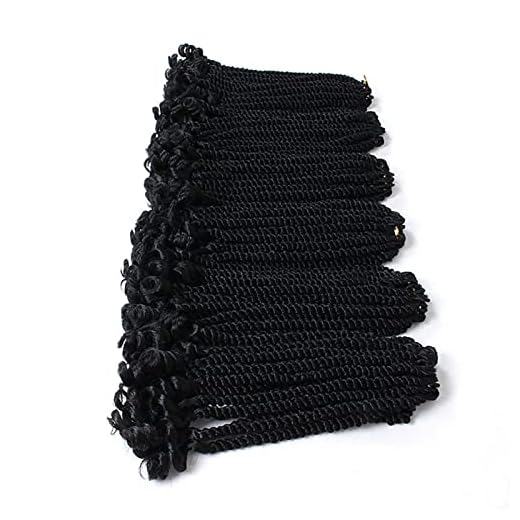 Haolocs 6 Packs 12 Inch Crochet Hair Braids Short Havana Twist Crochet Braiding Hair Senegalese Twists Hairstyles For Black Women 20 Strands/Pack (#1B)