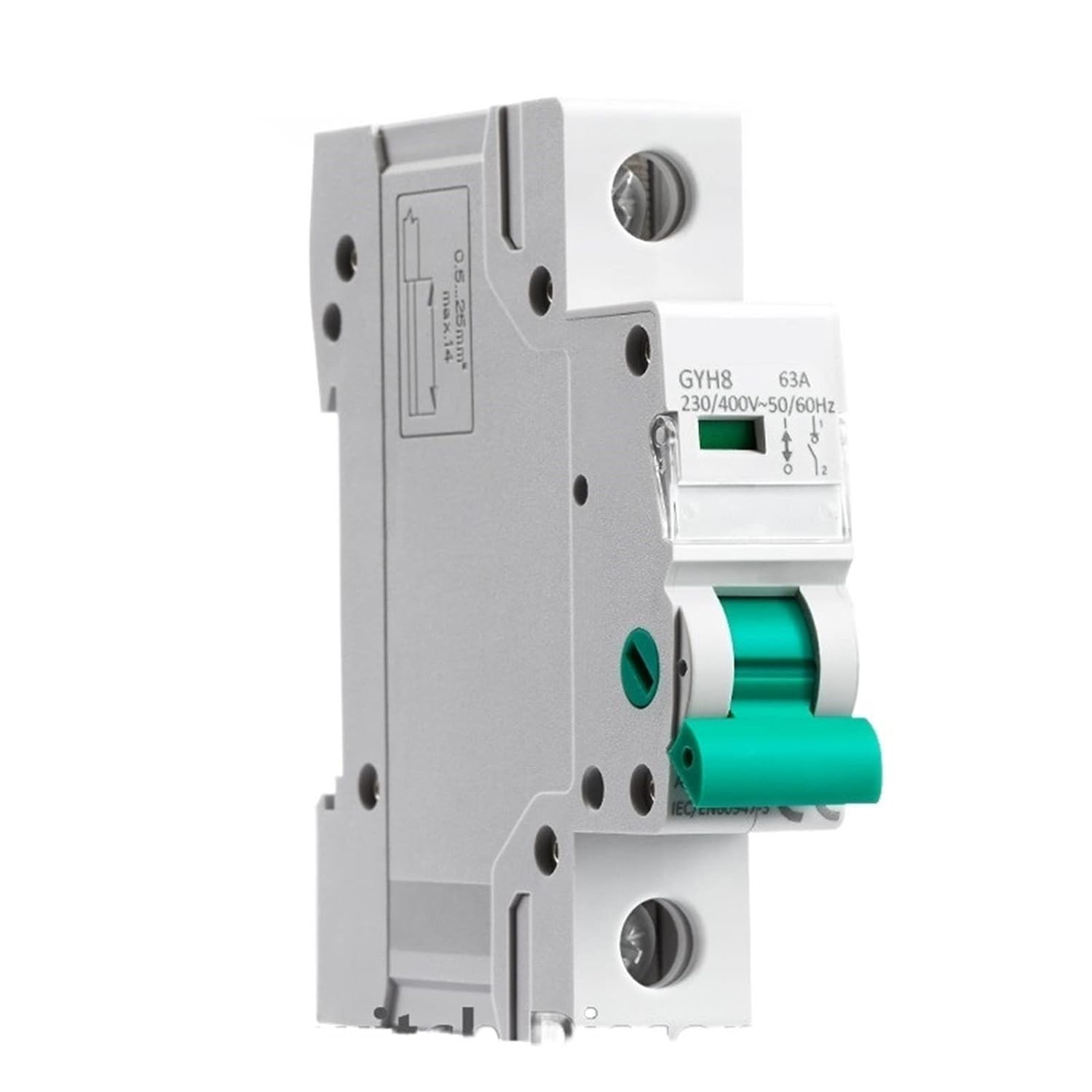 Disyuntor aislador 100A de riel DIN 230V interruptor de aislamiento para cajas de distribucion