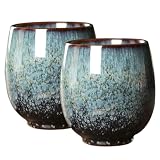 Chinesisches Teeset, 2 Stück, 150 ml, hitzebeständige Keramik-Teetassen ohne Griff, japanische Matcha-Tasse