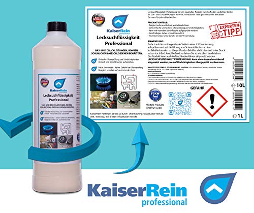 Lecksuchspray Kaiserrein Professional 1L für Gas- und Druckleitungen